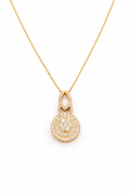 Rose gold diamond pendant set