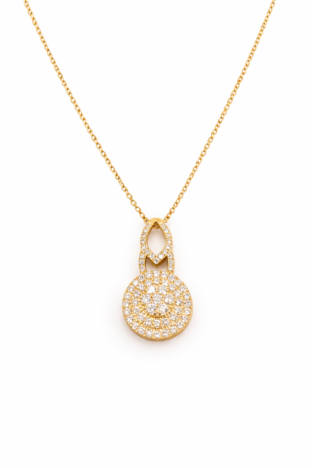 Rose gold diamond pendant set