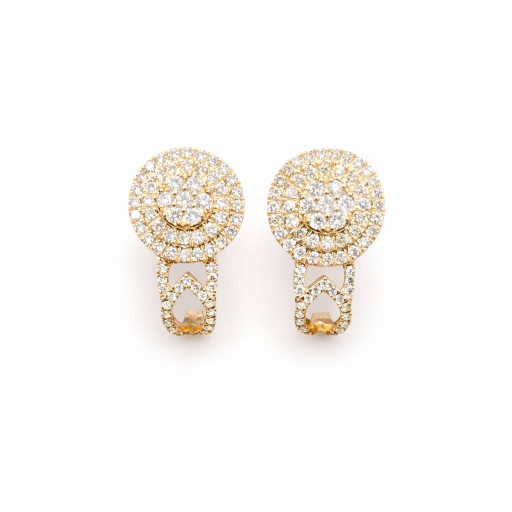 Rose gold diamond pendant set