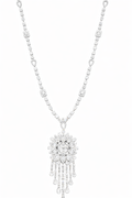 Diamond long necklace with Earrings