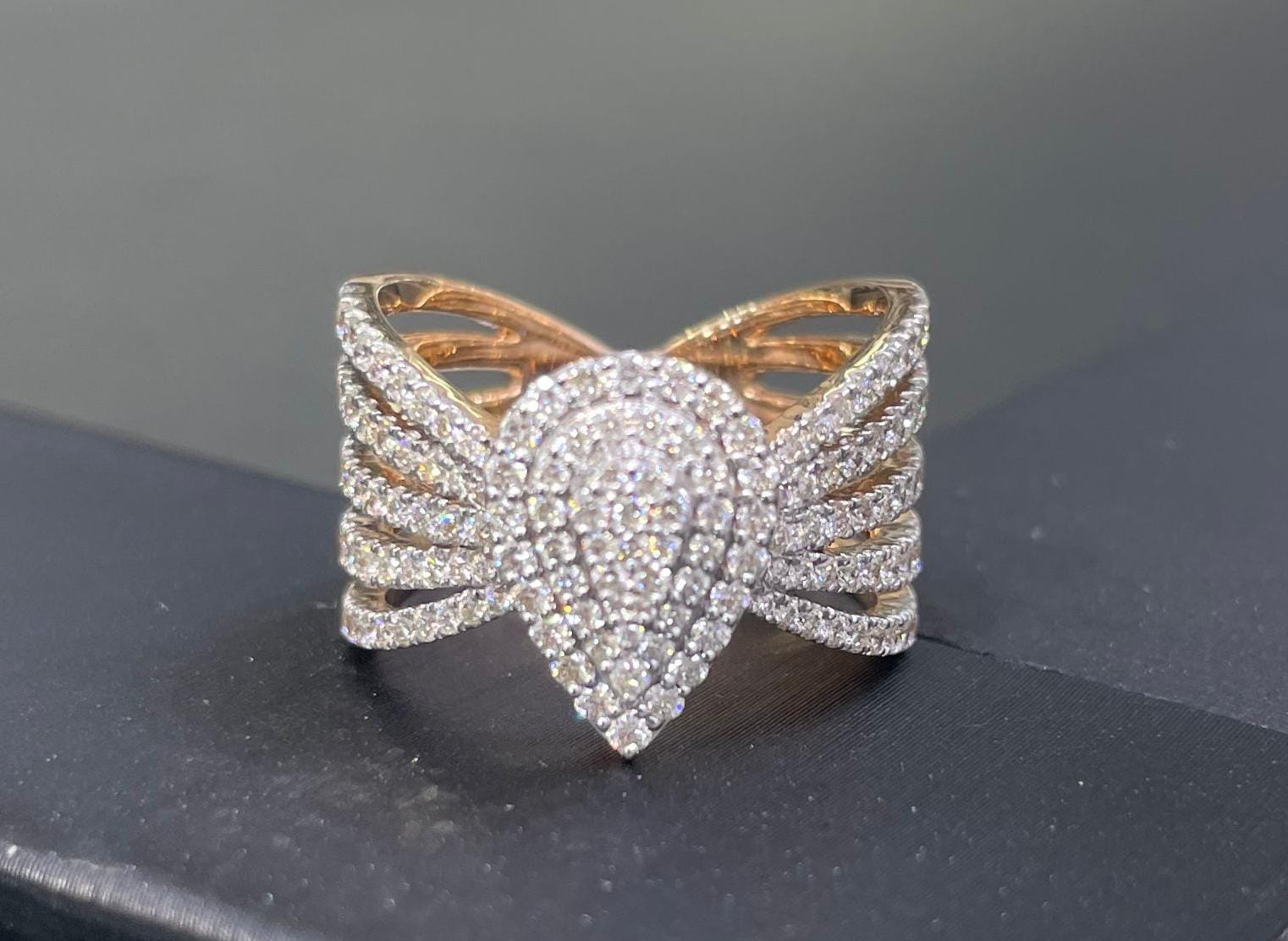 Rose gold diamond ring
